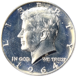 1964 Kennedy Half Dollar Accented Hair PCGS PR64 Superb Eye Appeal Strong Strike