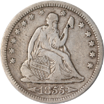 1855-P Seated Liberty Quarter