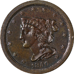 1850 Half Cent Nice BU C-1 R.2 Superb Eye Appeal Strong Strike