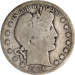 1904-S Barber Half Dollar