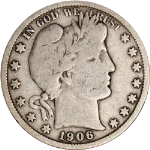 1906-O Barber Half Dollar