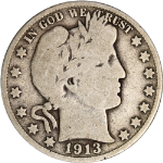 1913-D Barber Half Dollar