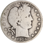 1913-S Barber Half Dollar