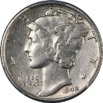 1942/1-D Mercury Dime PCGS XF45 Key Date Nice Eye Appeal Strong Strike