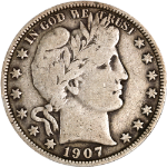 1907-O Barber Half Dollar - Reverse Scratches