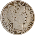 1908-O Barber Half Dollar