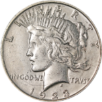 1923-D Peace Dollar - VAM - Die Break  On Cap