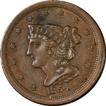 1854 Half Cent AU/BU Details C-1 R.1 Nice Eye Appeal Strong Strike