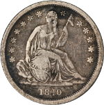 1840-O Seated Liberty Dime 'No Drapery' Nice F/VF Nice Eye Appeal Nice Strike