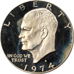 1974-S Eisenhower Ike Dollar Clad Proof PCGS PR69DCAM Great Eye Appeal