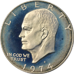 1974-S Eisenhower Ike Dollar Silver Proof PCGS PR69DCAM Great Eye Appeal