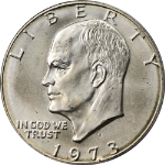 1973-S Eisenhower Ike Dollar Silver PCGS MS67 Great Eye Appeal Strong Strike