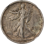 1918-D Walking Liberty Half NGC XF45 Nice Eye Appeal