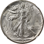 1945-P Walking Liberty Half NGC MS63 Great Eye Appeal Strong Strike