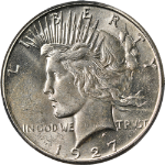 1927-S Peace Dollar PCGS AU58 Superb Eye Appeal Strong Strike