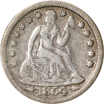 1854-P Seated Liberty Dime