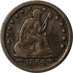 1854-P Seated Liberty Quarter