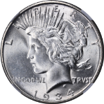 1934-D Peace Dollar Doubled Die Obverse VAM NGC MS63 Strong Strike