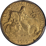 1915-S Panama-Pacific Commemorative Gold $2.50 PCGS MS63 Nice Strike