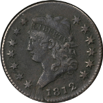 1812 Large Cent 'Small Date' VF Details S.290 R.1 Decent Eye Appeal Nice Strike