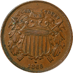 1865 Two (2) Cent Piece - Choice+