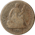 1860-P Seated Liberty Half Dime