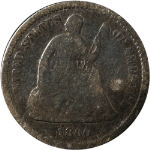 1860-O Seated Liberty Half Dime