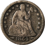 1854-P Seated Liberty Dime