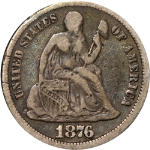 1876-P Seated Liberty Dime