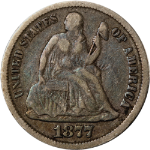 1877-CC Seated Liberty Dime