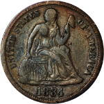 1884-P Seated Liberty Dime