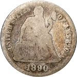 1890-S Seated Liberty Dime