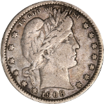 1908-O Barber Quarter