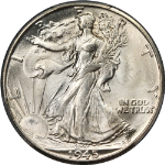 1945-D Walking Liberty Half PCGS MS64 Blast White Superb Eye Appeal