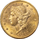 1900-S Liberty Gold $20 PCGS MS62 Great Eye Appeal Strong Strike