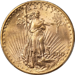 1910-D Saint-Gaudens Gold $20 PCGS MS63 Superb Eye Appeal Strong Strike