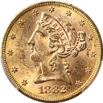 1882-S Liberty Gold $5 PCGS MS63 Nice Eye Appeal Strong Strike Fantastic Luster