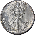 1945-D Walking Liberty Half PCGS MS64 Nice Eye Appeal Strong Strike