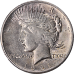 1921 Peace Dollar High Relief PCGS AU53 Decent Eye Appeal