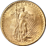 1913-P Saint-Gaudens Gold $20 PCGS MS62 Nice Eye Appeal Nice Strike