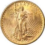 1913-D Saint-Gaudens Gold $20 PCGS MS64 Great Eye Appeal Strong Strike