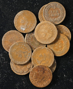 1886 Type 1 Indian Cents - Worn - 13pc Bulk Lot