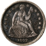 1842-P Seated Liberty Dime