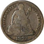 1872-P Seated Liberty Dime