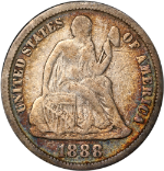 1888-P Seated Liberty Dime