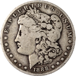 1888-O Morgan Silver Dollar - VAM 7A Shooting Star