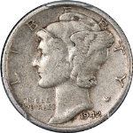 1942/1-D Mercury Dime PCGS XF40 Key Date Superb Eye Appeal Strong Strike