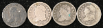 1830-32 Bust Half Dimes - Lower Grade, Problems - 4pc Bulk Lot