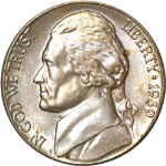 1939-S Jefferson Nickel