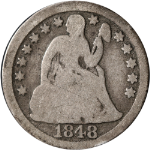 1848-P Seated Liberty Dime